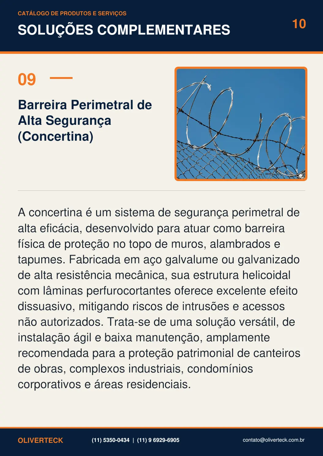 Barreira Perimetral de Alta Segurança com concertina
