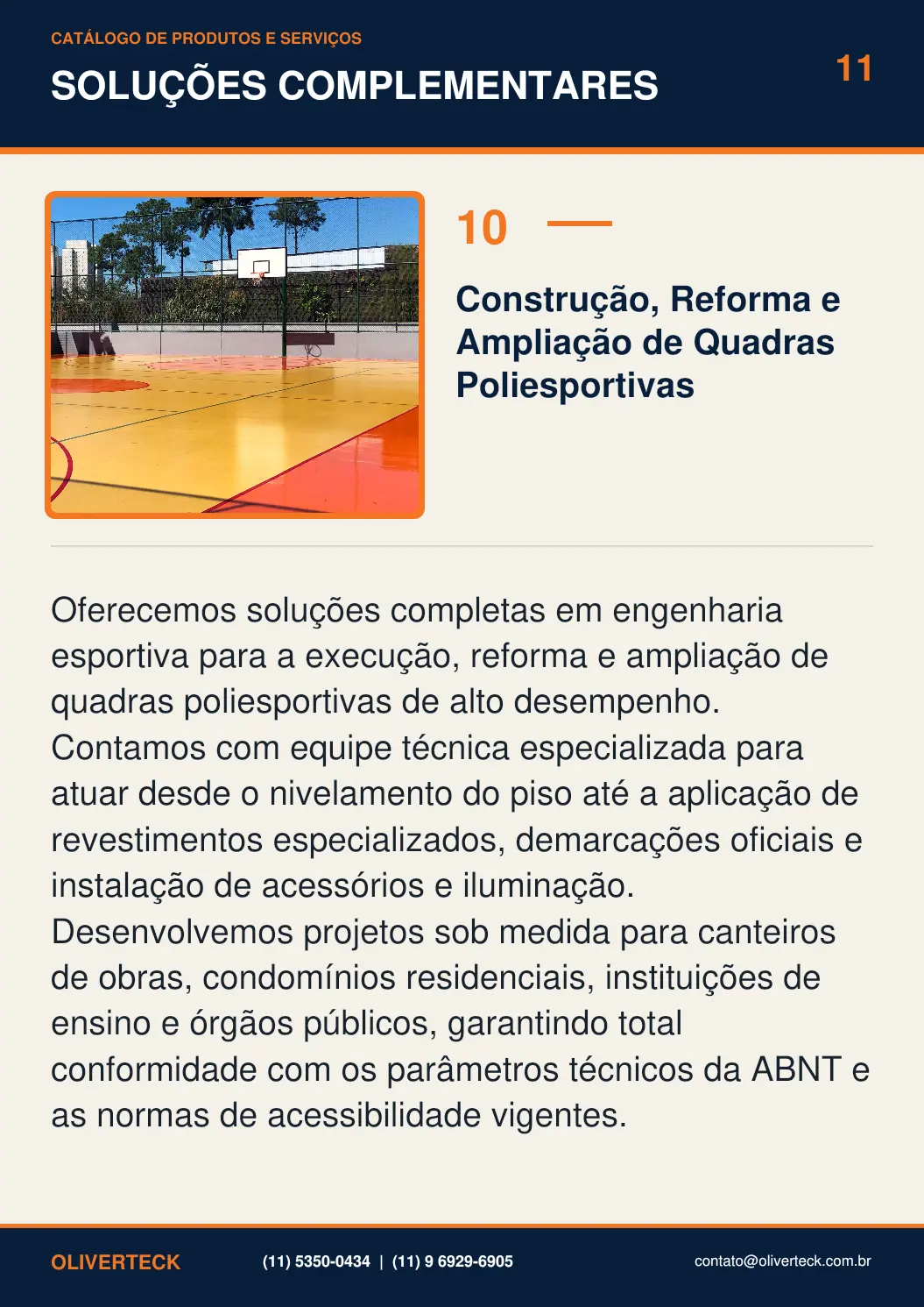Construção, reforma e ampliação de quadras poliesportivas