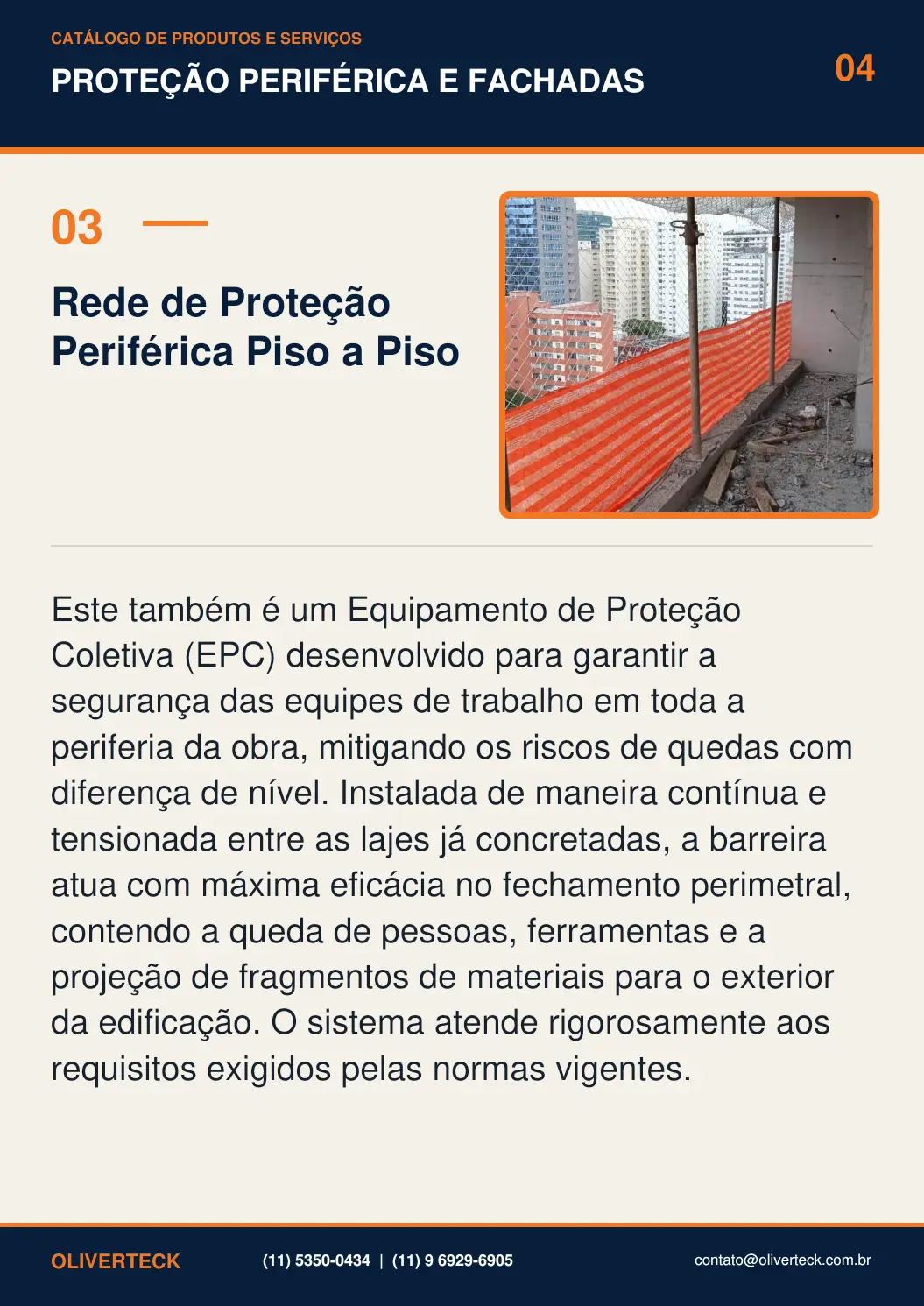 Rede de Proteção Periférica Piso a Piso