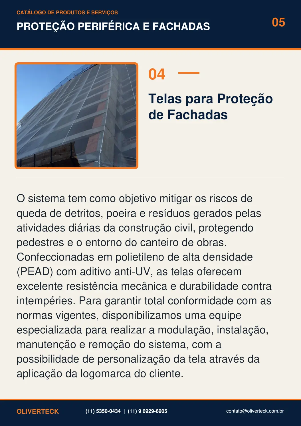Telas para Proteção de Fachadas