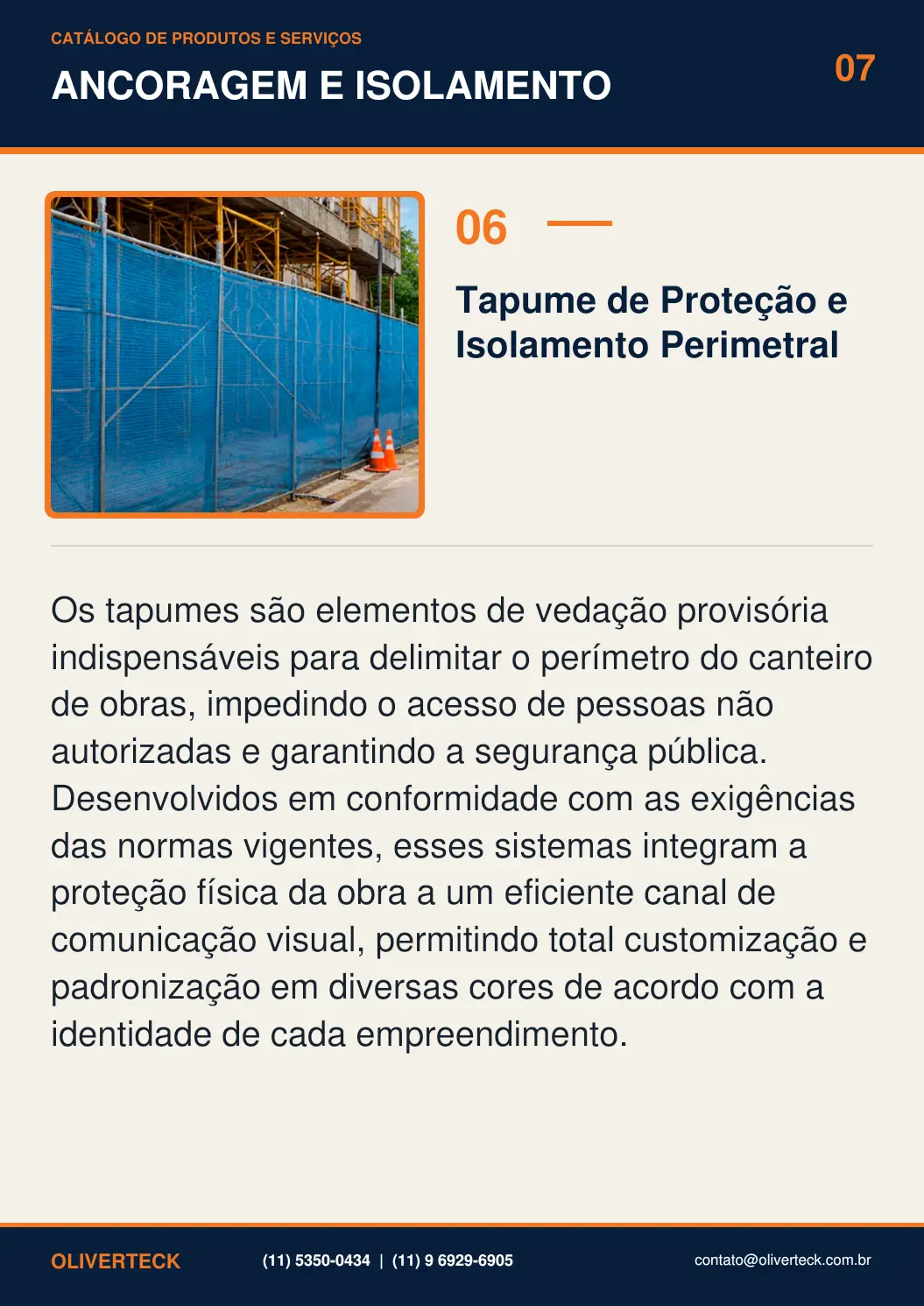 Tapume de Proteção e Isolamento Perimetral